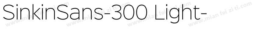 SinkinSans-300 Light字体转换